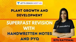 Plant Growth and Development  Superfast Revision with Handwritten Notes and PYQs [upl. by Eckart]