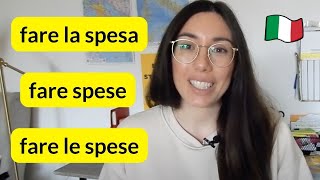 Learn Italian vocabulary fare la spesa fare spese fare le spese [upl. by Siugram]