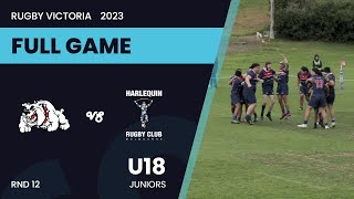 2023 U18  Footscray V Harlequins  R12 [upl. by Suissac572]