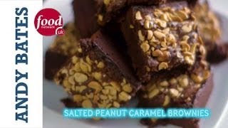 Salted Peanut Caramel Brownies  Andy Bates [upl. by Anil732]