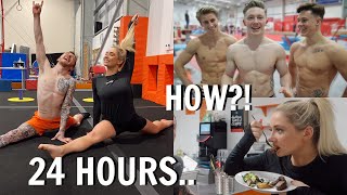 I ATE and trained like an olympic gymnast for 24 hours ad [upl. by Dudden894]