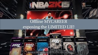 Nba2k MyCareer offline LIMITED exposing the LIE [upl. by Assetan]