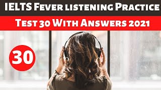 IELTS Fever listening Practice Test 30 With Answers 2021  Student Union Registration form [upl. by Ayotan]