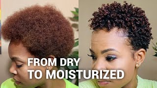 Styling my DRY natural hair  wash and go [upl. by Einnhoj]