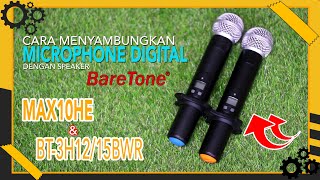 Cara Menyambungkan Microphone Digital Wireless UHF  BARETONE AUDIO [upl. by Hsemar]