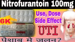 Nitrofurantoin tablets ip 100mg  Nitrofure SR 100mg tablet uses in Hindi [upl. by Rabush30]