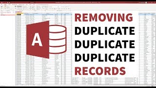 Removing Duplicate Records  Microsoft Access ontrackTV video [upl. by Cung]