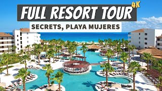 Secrets Playa Mujeres Golf amp Spa Resort  Full Walkthrough Tour All Public Spaces 4K  2020 [upl. by Enidlarej]