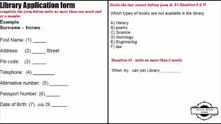 IELTS LISTENING PRACTICE form filling form completion  1 [upl. by Gnuoy]