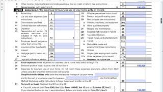 How to fill out a selfcalculating Schedule C Profit or Loss From Business [upl. by Reni]