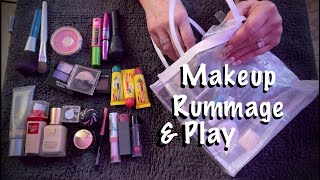 ASMR RequestMakeup rummage No talking Heavy plastic makeup bag Whispered version tomorrow [upl. by Grunberg]