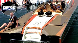 3000HP TURBINE BOAT STARTUP LOUD [upl. by Edobalo]