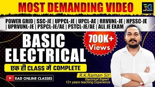 Complete Basic Electrical Engineering in one class। बेसिक इलेक्ट्रिकल इंजीनियरिंग। By Raman Sir [upl. by Dyrrej]