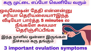 important ovulation symtoms in tamilஒவுலேஷன் அறிகுறிகள் [upl. by Murry]