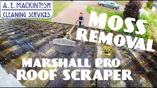 Moss Removal From Roof Tiles Using Marshall Pro Scraper [upl. by Nylazor]