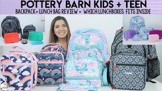 Pottery Barn Kids Backpacks Lunchboxes  PBTeen Review  Yumbox  Easy Lunchboxes [upl. by Legin]