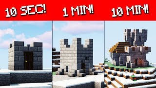 Minecraft Burg bauen in 10 Sekunden  1 Minute  10 Minuten  Minecraft Burg Bauen deutsch [upl. by Eceela402]