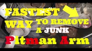 How To Remove a BAD Pitman Arm FASTit FALLS RIGHT OFF [upl. by Tdnerb44]