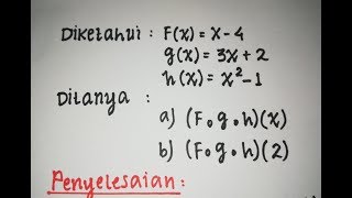 Cara mudah fungsi komposisi Soal dan pembahasan II [upl. by Roshan]