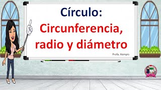 Círculo Circunferencia radio y diámetro [upl. by Aivartal]