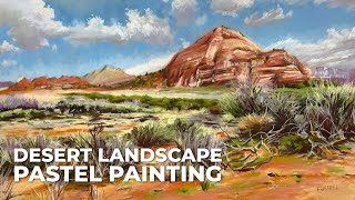 Landscape Painting with Pastels  Desert [upl. by Mclaughlin358]