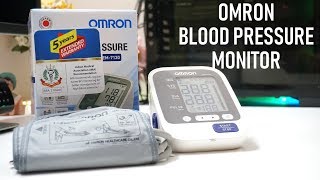 OMRON Blood Pressure Monitor HEM7130  Review  Demo [upl. by Eilsel]