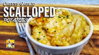 Cheesy Garlic Scalloped Potatoes  Scalloped Potato Recipe [upl. by Ardnossak117]