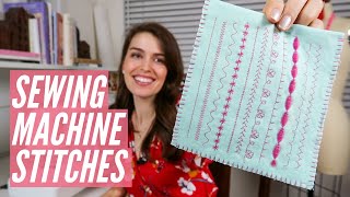 Selecting Stitches  Sewing Machine Basics [upl. by Jillana]