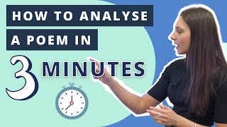 How to Analyse a Poem in 3 Minutes [upl. by Assilanna]