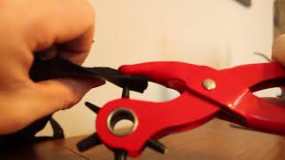 How to use a leather hole punch [upl. by Riay]