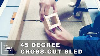 Create Perfect Mitered Corners with 45 Degree Crosscut Sled [upl. by Oesile]