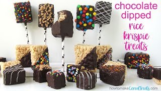 Chocolate Dipped Rice Krispie Treats [upl. by Lipsey]