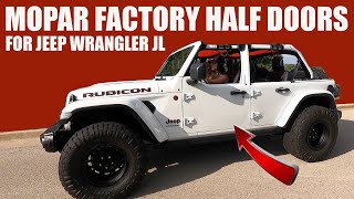 JEEP JL FACTORY HALF DOORS Full Walk Around W Kim [upl. by Disharoon]