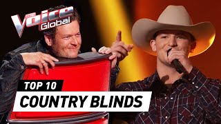 Best COUNTRY Blind Auditions on The Voice [upl. by Cavil765]