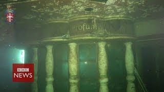 Costa Concordia underwater footage  BBC News [upl. by Issirk941]