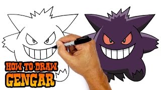 How to Draw Pokemon  Gengar [upl. by Ethyl]