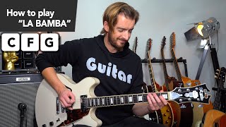 LA BAMBA MADE SIMPLE guitar lesson tutorial  EASY RIFFS how to play for beginners [upl. by Peterec]