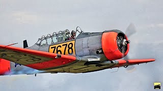 1942 T6 Texan display at Cheb Airshow 2020 [upl. by Inek]