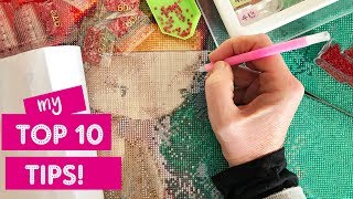 Top 10 Tips for Diamond Painting [upl. by Eihctir855]