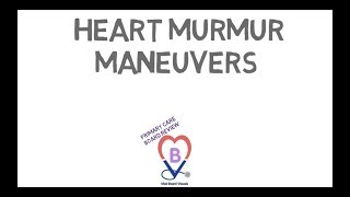 Heart Murmur Maneuvers [upl. by Corabella]