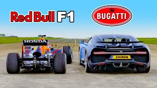 Bugatti Chiron v F1 Car DRAG RACE [upl. by Noraj]