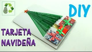 DIY TARJETA NAVIDEÑA RECICLAJE Ecobrisa [upl. by Ennayelhsa971]