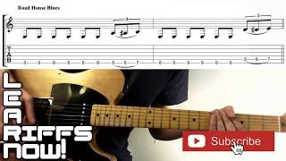 ROADHOUSE BLUES Guitar Lesson Tab Main Riff  The Doors 🕴🤟 [upl. by Alva]