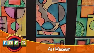 Art Museum  Virtual Field Trip  KidVision PreK [upl. by Aicemak422]