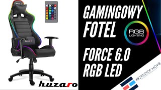 Fotel gamingowy Huzaro Force 60 RGB LED  składanie testy i funkcjonalność [upl. by Richma]