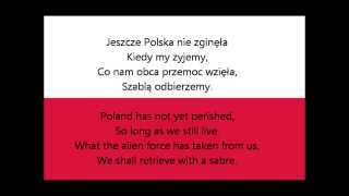 HYMN POLSKI  NATIONAL ANTHEM OF POLAND lyrics [upl. by Louie763]