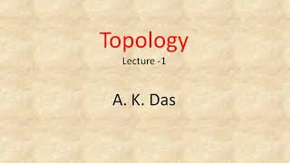 Topology Lecture1 [upl. by Tram]