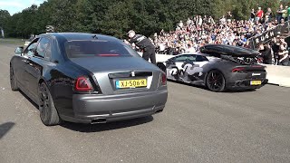 800HP Lamborghini Huracan vs Rolls Royce Ghost [upl. by Brandwein950]