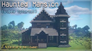 Kelpies Halloween 🎃👻 Haunted Mansion Advanced Build🏠 Minecraft Spooky Goth Witch Aesthetic Tutorial [upl. by Cooperstein]