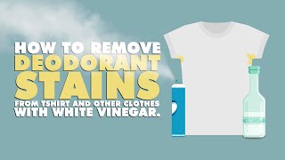 How to remove deodorant stains from tshirts and other clothes with white vinegar [upl. by Mendez]